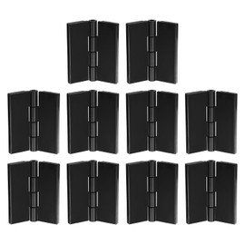sourcing map 12Pcs Acrylic Hinges, 1.8 x 1.5 Inch Mini Hardware Folding Hinges Piano Hinges for Case Box Handicrafts, Black