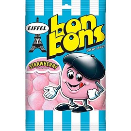 Eiffel Bon Bons Strawberry Chewy Candy, 4 Ounce -- 12 per case.