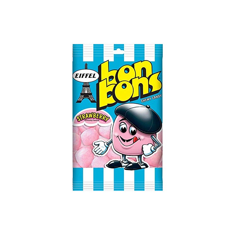 Eiffel Bon Bons Strawberry Chewy Candy, 4 Ounce -- 12