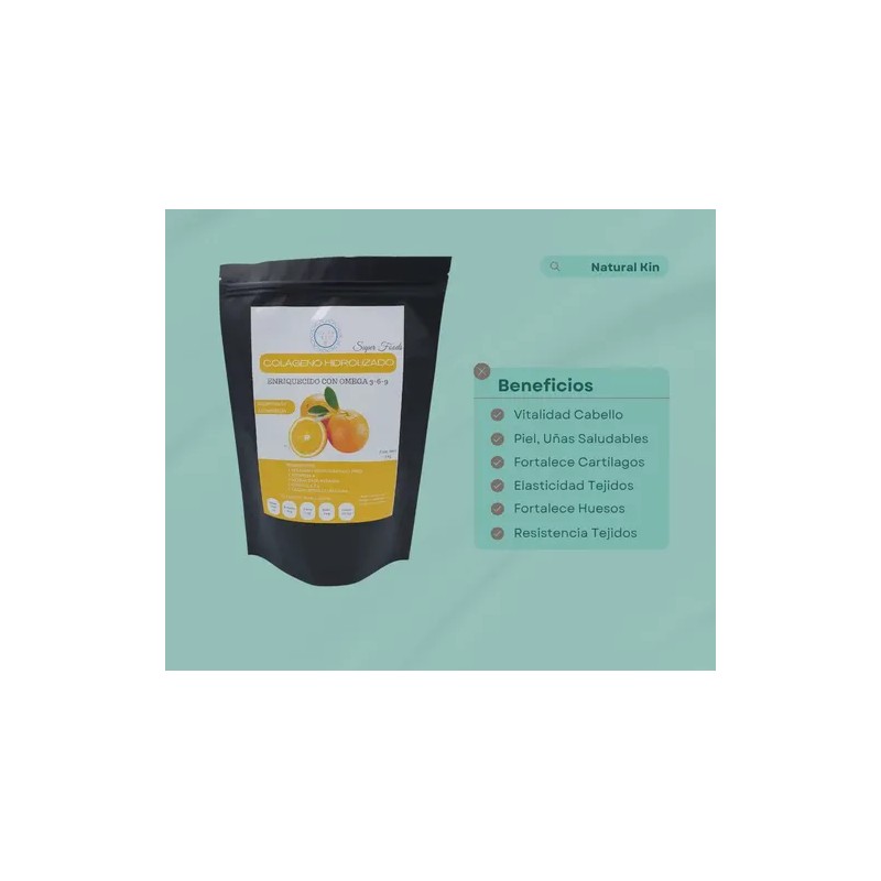 Colágeno Hidrolizado Puro Sabor Naranja 1 Kg