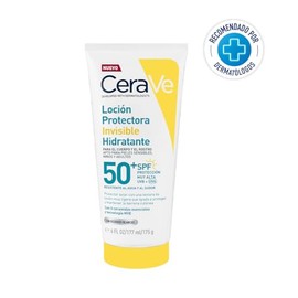 CeraVe Locin Protectora Invisible Hidratante 50FPS protector solar corporal hidratante para todo tipo de piel 177ml                                   