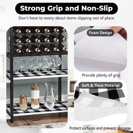 Insigoo Drawer Shelf Liner for Cabinet, Non Adhesive Non-Slip Protection for Kitchen Pantry Mat Thick Strong Grip Easy to Clean Liners for Tool Box, Cupboard, Dresser, Bathroom 17.5IN x 20FT, Black