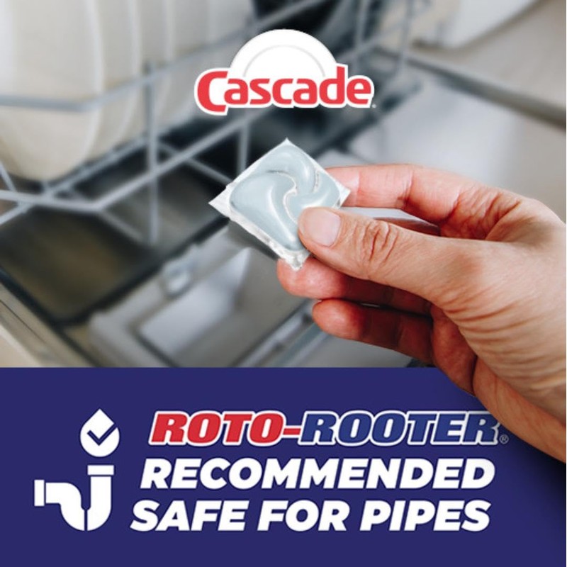 Cascade Free & Clear Dishwasher Pods, Dishwasher Detergent, Dish Detergent