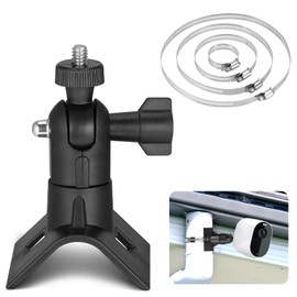 Zocipro Security Camera Pole Mount for Arlo/Wyze/Eufy Cam with Standard 1/4" Thread Holes, Universal No-Drill Camera Mount Brackets with 4 Loops Ø5/10/15/20cm, Indoor and Outdoor Use