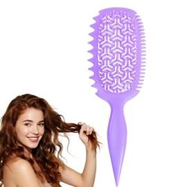 Cepillo desenredante para cabello rizado, para uso en seco y húmedo, ideal para mujeres. Define rizos y es perfecto para la ducha y los viajes.