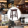 Capacmkseh Solid Wood Saddle-Seat Kitchen Counter Barstools Set of 2,