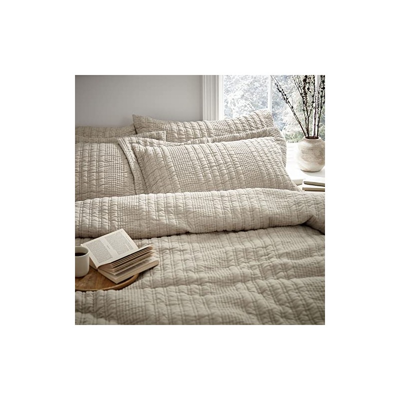 Pineapple Elephant Tamba Jersey Stripe Oxford Pillowcase Pair Natural