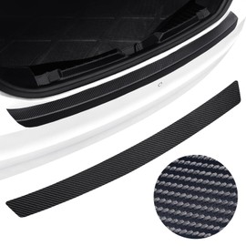 Rear Bumper Guard Protector for Car, Universal Carbon Fiber Scratch-Resistant Non-Slip Trunk Door Entry Sill Protector for Most Cars, Automotive Exterior Accessories, Vehicle Trim Cover Stickers
