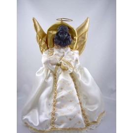 Conversation Concepts Poodle Angel Christmas Tree Topper (Black)