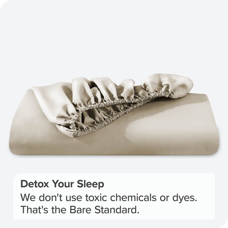 Bare Home Fitted Bottom Sheet King - Premium 1800 Ultra-Soft