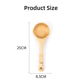 Wooden Sauna Ladle Wood Scoop Handmade Ladle Serving Spoon Wood Scoop Kitchen Ladle Dripper,Wooden Scoop