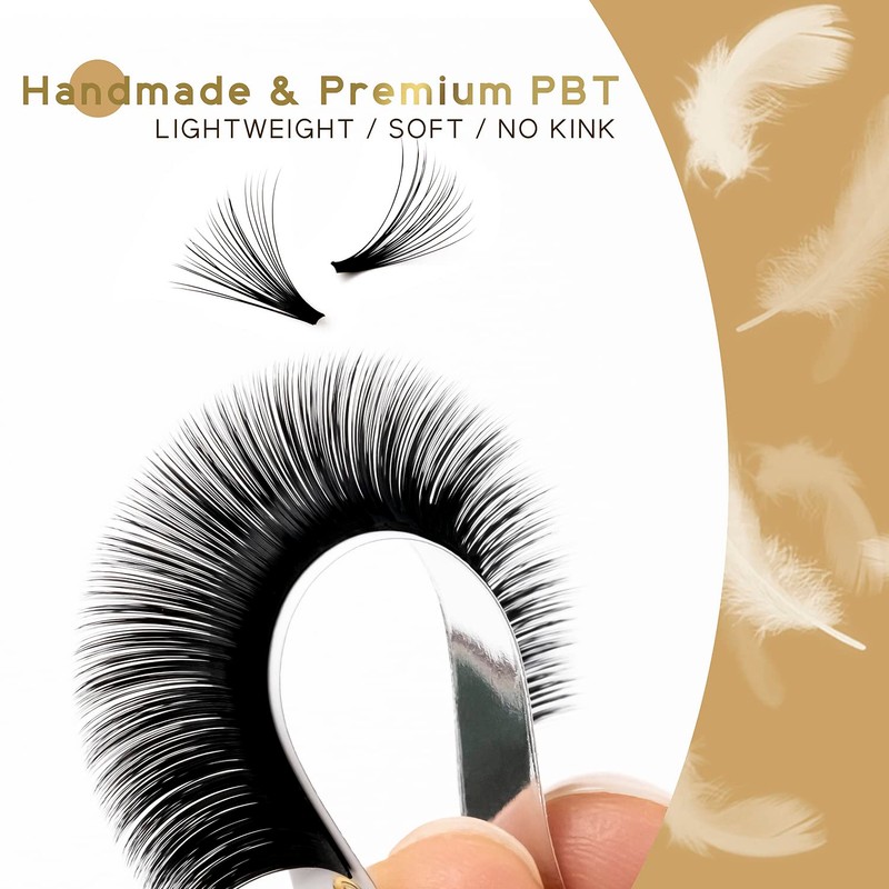 KOLYBEL Eyelash Extensions Easy Fan Lashes 0.05 Thickness D Curl