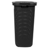 Mind Reader 60L Slim Laundry Hamper, Clothes Basket, Lid, Wicker