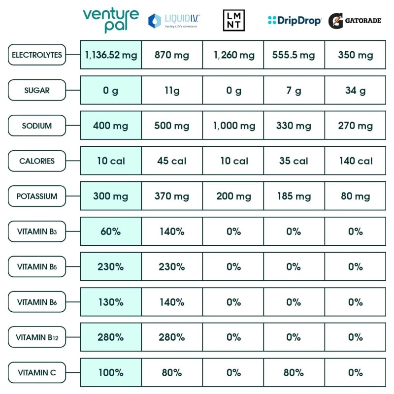 Venture Pal Sugar Free Electrolyte Powder Packets - Liquid Daily