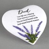 Thoughts Of You Heart Outdoor Memorial Plaque with Lavender design,