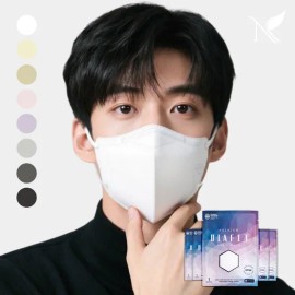 Natural Kiss [국산/최신제조] 다이아핏 KF94 새부리형 마스크 25입 개별포장 [Domestic/Newly Manufactured] Diafit KF94 Duckbill Mask 25 Individual Packs
