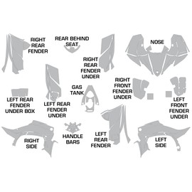 AMR Racing ATV Graphics kit Sticker Decal Compatible with Yamaha YFZ 450 R/SE 2014-2016 - Carbon X Maroon