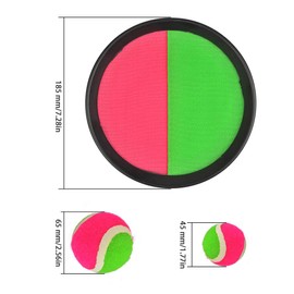 TIMESETL Velcro Ball Set, Neoprene Velcro Ball Set Neoprene Velcro Ball Catchball with 4 Catching Discs Diameter 18.5 cm, 2 Velcro Balls Diameter 6.5 cm and 4 Velcro Balls Diameter 4.5 cm
