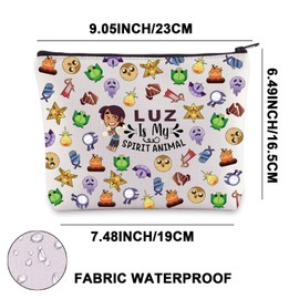JNIAP Owl Cartoon Luz Makeup Bag Luz Fans Gifts Luz And Amity Gifts Owl Cartoon TV Show Inspired Zipper Pouch, Luz Spirit