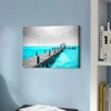 Black and White Coastal Wall Decor Teal Ocean Bathroom Wall
