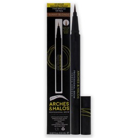 Arches & Halos Bristle Tip Pen - For Full, Bold, More Defined Brows - Long-lasting, Smudge Proof, Pigmented Color - Vegan and Cruelty Free Makeup - Sunny Blonde - 0.02 fl oz