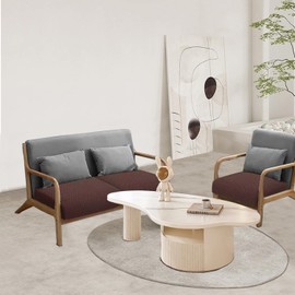 Seat Cushion Sofa Cover: 2 Seater Waterproof Couch Cushion Slipcovers Add Thick Outdoor Cushion Couch Slipcover Washable Magic Furniture Protector for Couch (Coffee)