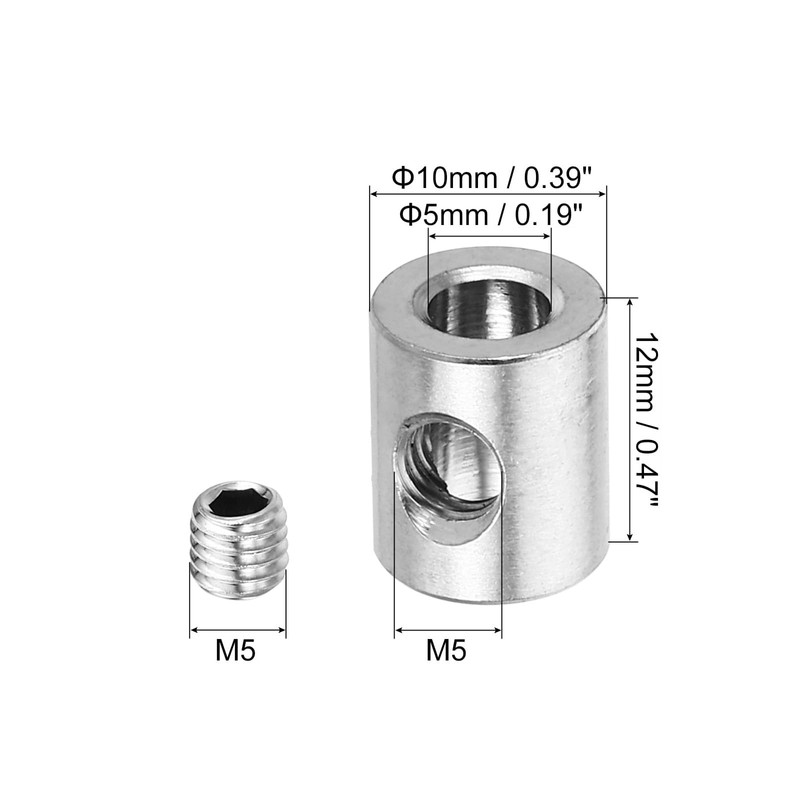 TOP-VIGOR 6Pcs 5mm Hole Wire Rope Clips Set, 304 Stainless