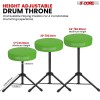 5Core Drum Throne Adjustable Guitar Stool 3" Padded Drummer Seat