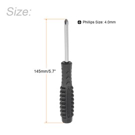TOP-VIGOR 2pcs Mini Phillips Screwdriver 4mm Cross Head 109mm Length, Small Precision Screwdrivers with Non-Slip Handle for Electronics, Glasses, Watch, Computer and Small Appliance Repair