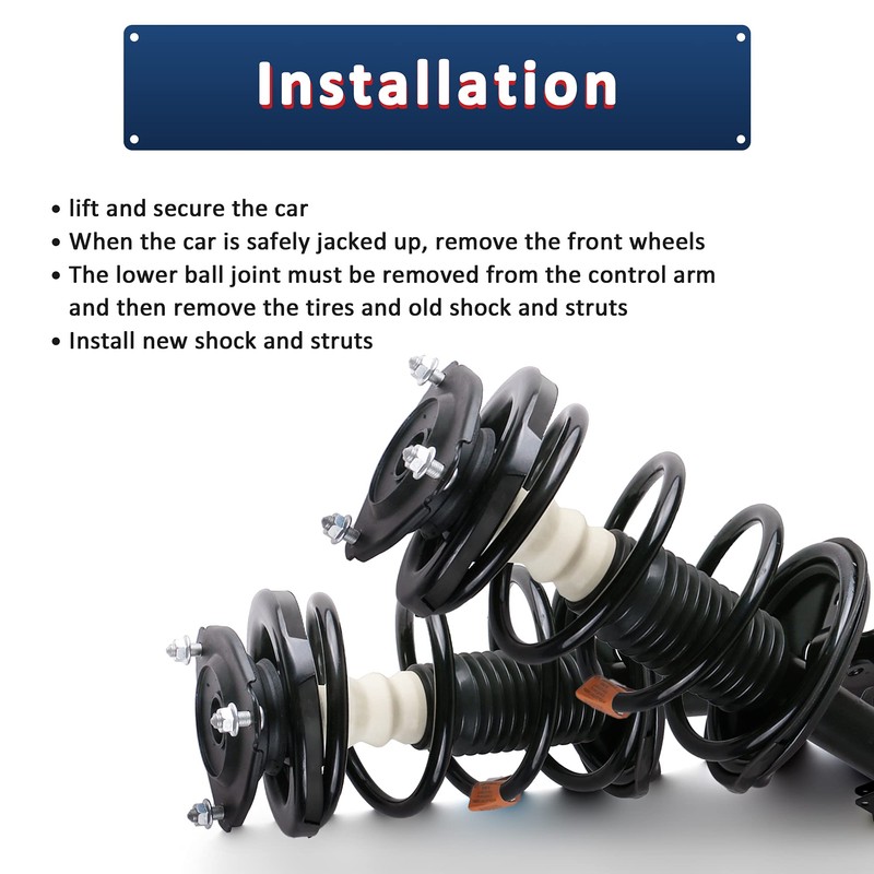 MOSTPLUS Pair Front Complete Strut Assembly 171362 Compatible with 2004-2008