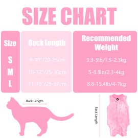 Cat Recovery Suit for Male and Female Surgical Post Surgery Soft Cone Onesie Tie Dye Cats Shirt Clothes Neuter Licking Protective Diapers Outfit Cover Kitten Spay Collar Alternative(Pink, M)