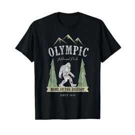Olympic National Park Shirt Vintage Bigfoot Washington Gift T-Shirt