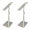 VIDAYA Silver Display Stand, Stainless Steel Shoe Risers Countertop Adjustable