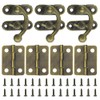 WMYCONGCONG 90pcs Small Hinge Buckle Latches 60pcs and 27x32mm Antique