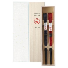 Couple Chopsticks Hana Kiriko Paulownia Box Included [Wrapping Paper Only] Chopsticks Pair Matching 2 Pairs Chopsticks Set Tableware Cutlery Present Gift (Packaging Paper Only)