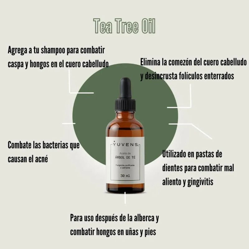 Aceite Esencial De Árbol De Té 100% Puro Sin Parabenos