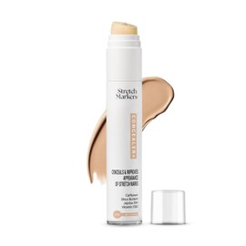 StretchMarkers Concealer+: Conceals & Improves Apprearance of Stretch Mark Treatment, Light Tone, 1 fl oz, Caffeine, Shea Butter, Jojoba Oil, Vitamin C&E