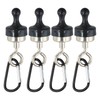 Joyan 4 Pcs Magnetic Hooks, Extra Strong Magnetic Hooks Black,