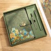Juego De Cuadernos De Estilo Chino A5 De Piel Sintética,