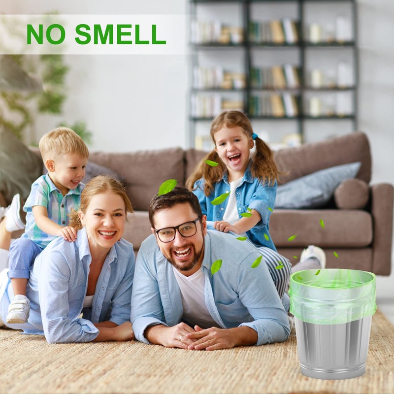 Small Trash Bags 2-2.6 Gallon Plant Starch Based, Inwaysin 200