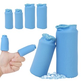 4pcs Finger Ice Sleeves, 1.18 Inch Diameter Finger Compression Sleeve Cold Finger Protection Trigger Finger Ice Pack for Men Women Suitable for Hot and Cold Compresses (Blue)
