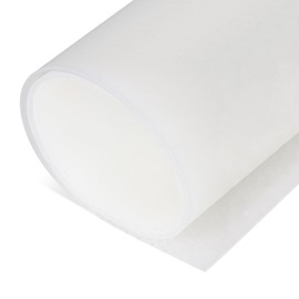 Exactly Rubber - Translucent Silicone Sheet, 50A Durometer Rubber Sheet, Semi Clear Silicone, Resistant -80 to 450°F, Food-Grade Silicone Placemat, 450% Elongation, Made in The USA, 1/32 x 12” x 18”