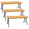 Figures Toy Company Set of 3 Brown Breakable Tables for