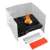 Camping Stove Wind Protection, 10-Piece Foldable Wind Protection Gas Stove,