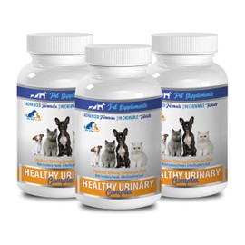 Urinary Support for Dogs - Healthy Urinary Complex - for Dogs and Cats - Advanced Support - CHEWABLE - Dog Cranberry Urinary - 3 Bottle (270 Chews)