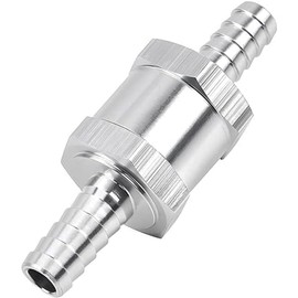 DAVRPES 8mm 5/16" Fuel Check Valve One Way Inline Non Return Diesel Gasoline Silver (8mm OD)