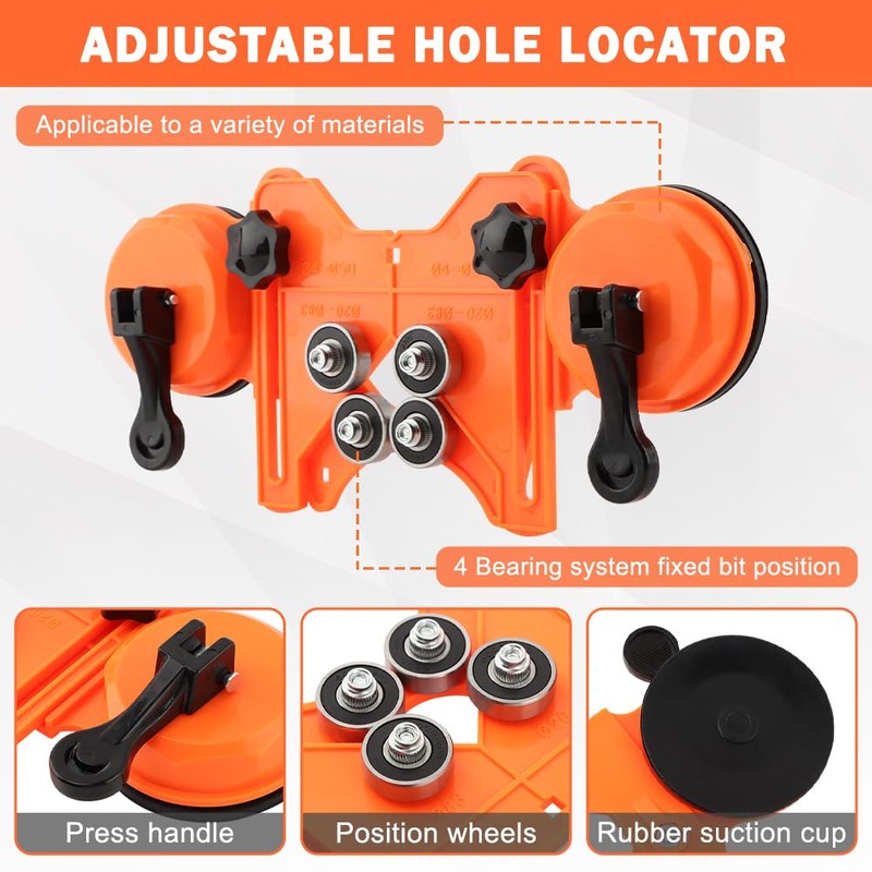 Drill Bit Hole Saw Guide, 4-84mm Portable Glass Tiles Drill