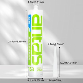 Antas Waterproof Caulk for Kitchen Bathroom 10.1oz 100% Waterproof Sealant White Stronger Adhesion for Toilet Sink Caulking Window Door, Glass,Marble