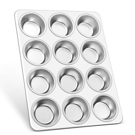 HaWare Stainless Steel Muffin Mould for 12 Muffins