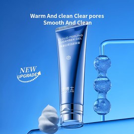 PROF.LING Cloud Feeling Cleanser Gel, Refreshing Facial Cleanser, 5D Air Cushion Formula, Gentle Cleansing, 6H Hydration